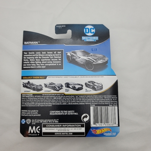 Hot Wheels DC Sketched Series Batman - Picture 2 of 2